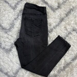 BKE Women's Black Skinny Jeans — Raw Hem